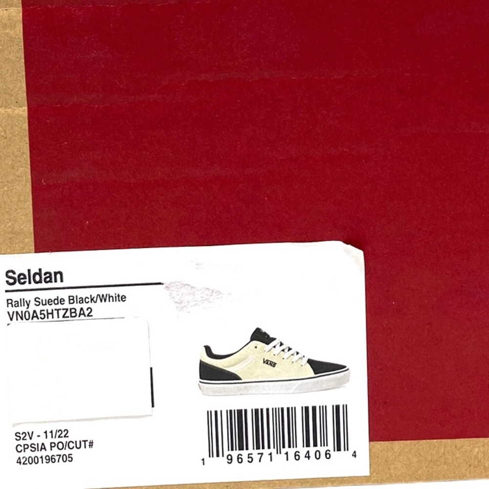 VANS Seldan Men's Shoe Sneakers Rally Suede Red Black Low Top Casual VN0A5HTZBA2 - Picture 11 of 12